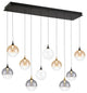 Iissa 10L 47" Gold-Black Mix Chandelier