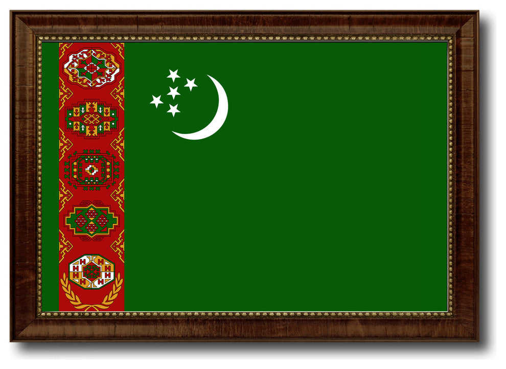 Turkmenistan Country Flag Canvas Print, 21"x30"