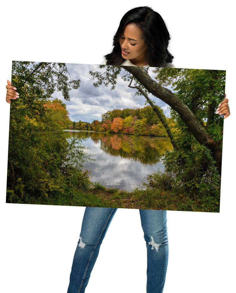 Lost in Autumn Color Landscape Photo, Rural Unframed Wall Art Print, 24" X 36"