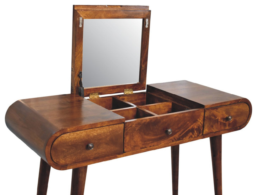 Chestnut Mirror Dressing Table