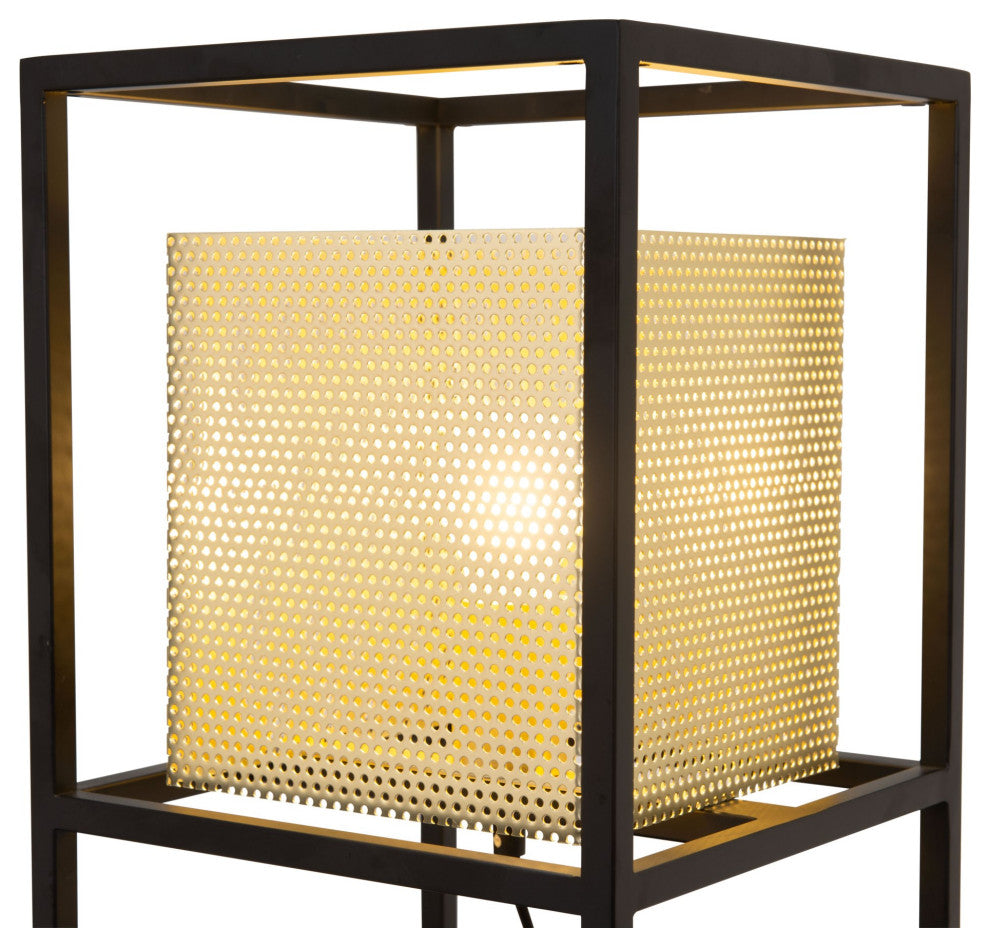 Table Lamp, Steel Metal, Gold, Black, Kitchen Lounge Bistro Lobby Hospitality