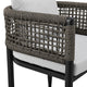 Alegria Outdoor 5-Piece Dining Table Set, Aluminum With Gray Rope & Cushions