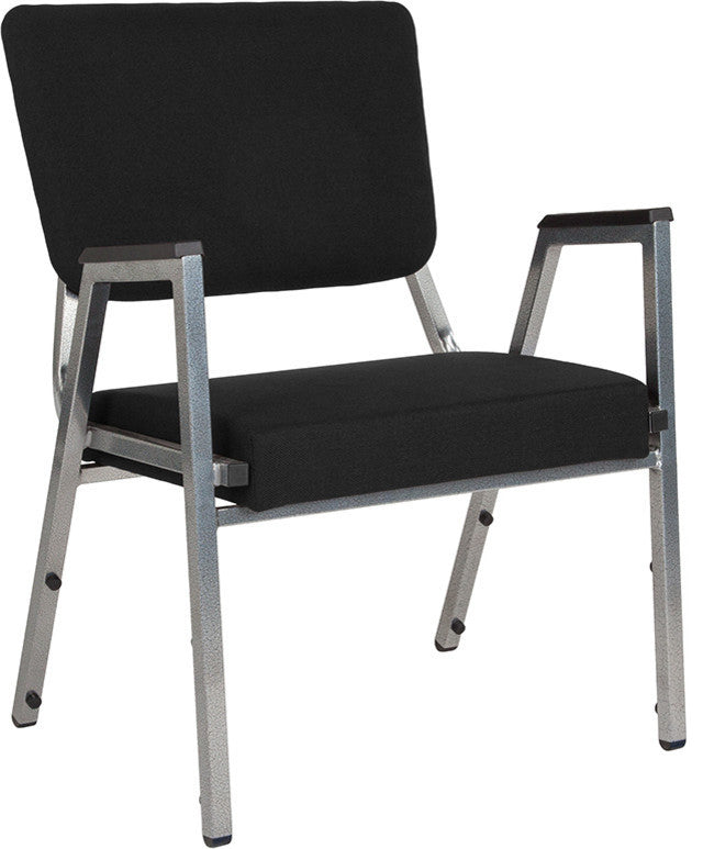 Antimicrobial Bariatric Arm Chair, Black Fabric