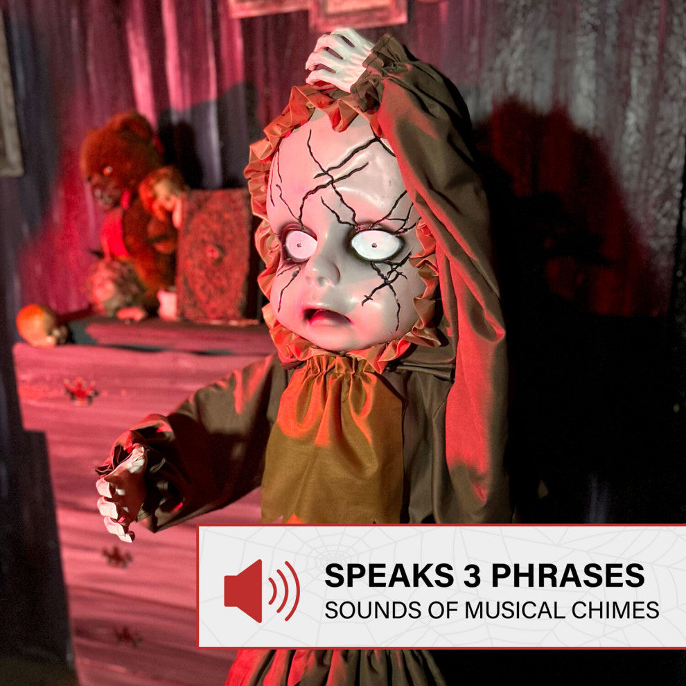 Lifesize Animatronic Demon Girl, Lights and Sound