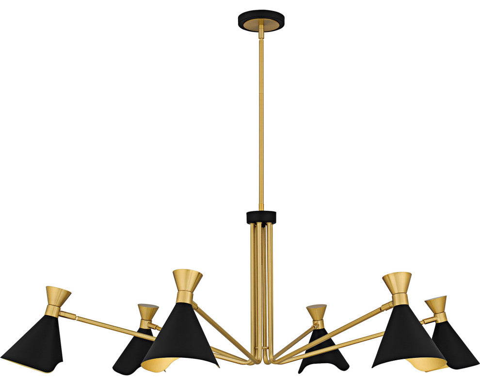 Quoizel ADN5052 Arden 6 Light 52"W Chandelier - Matte Black