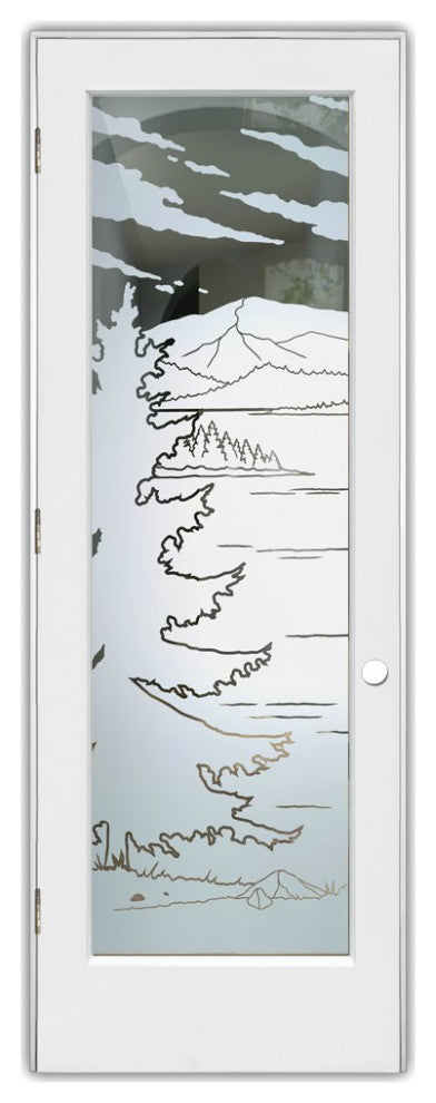 Interior Prehung Door or Interior Slab Door - Lake Arrowhead - Primed - 30"...