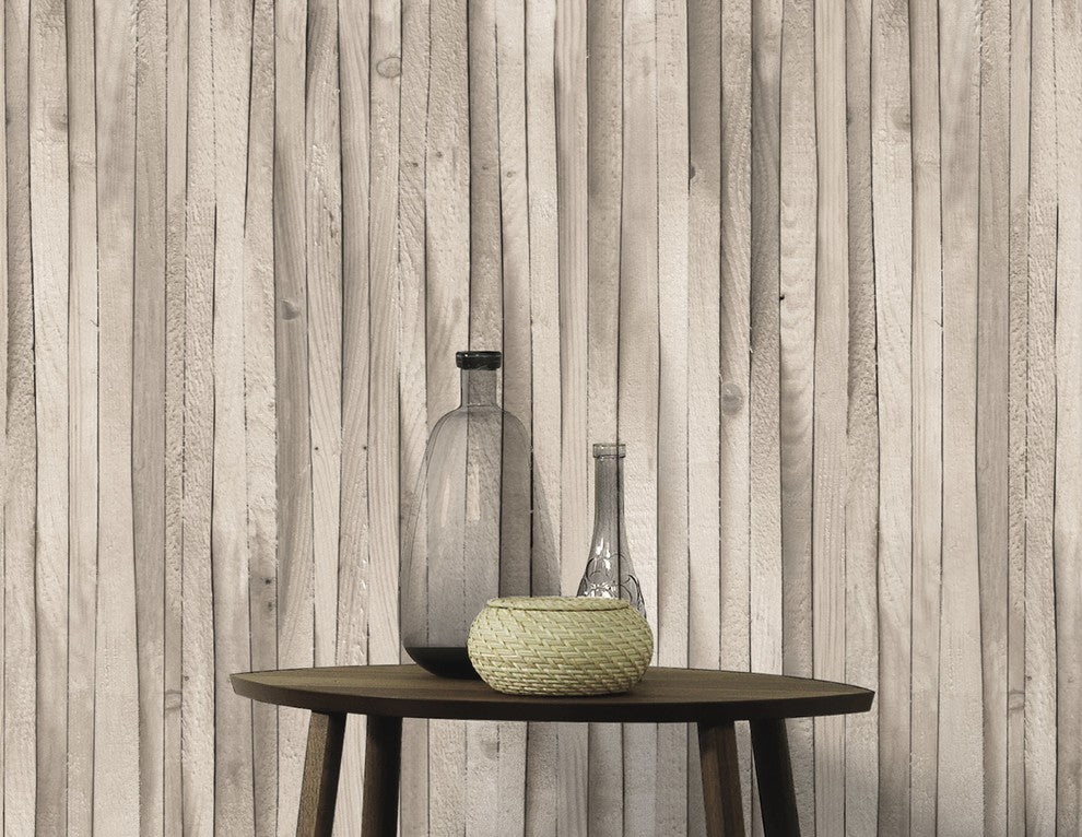 DecoWorld 2, Natural  Beige Wallpaper Roll, Modern Wall Decor Accent