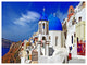 Oia Village Greece Panorama, Landscape Canvas Art Print, 40"x30"
