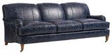 Sydney Leather Sofa With Brass Caster