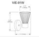 Vienna 1-Light Wall Sconce, Matte Black, Clear Ribbed Glass