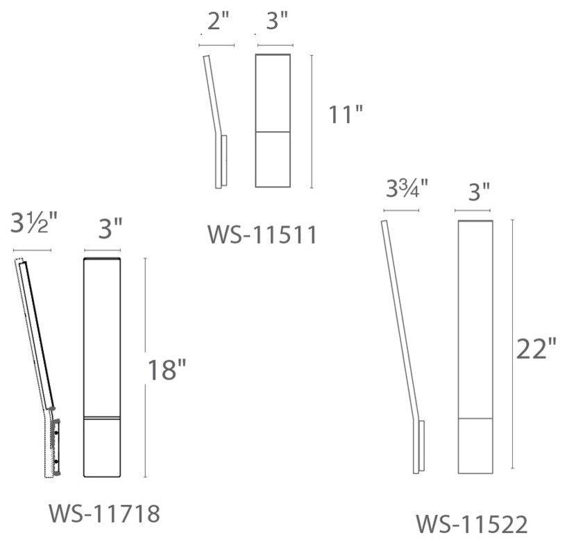 Modern Forms Blade LED Wall Sconce, Brushed Aluminum, 22"