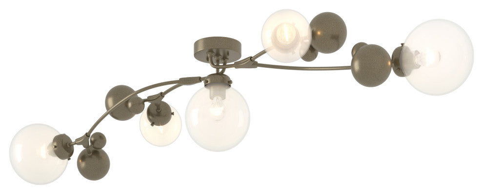 Sprig Semi-Flush, Soft Gold Finish, Opaline