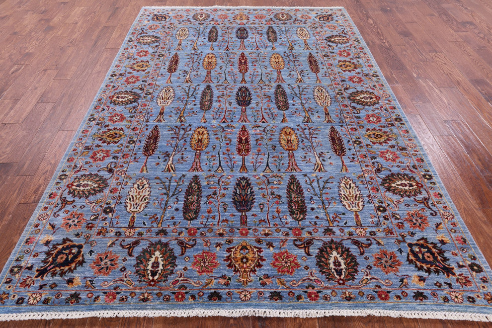 Persian Ziegler Hand-Knotted Wool Rug 6' 10" X 9' 8" - Q12756