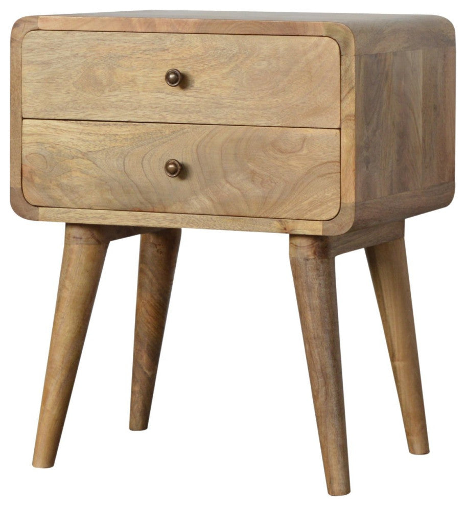 Curved Oak-ish Nightstand