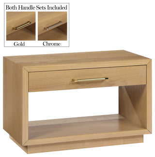 Avery Wood Veneer Night Stand, Oak