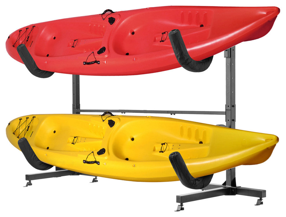 Leisure Sports Kayak Rack Heavy Duty Freestanding Indoor Outdoor Storage