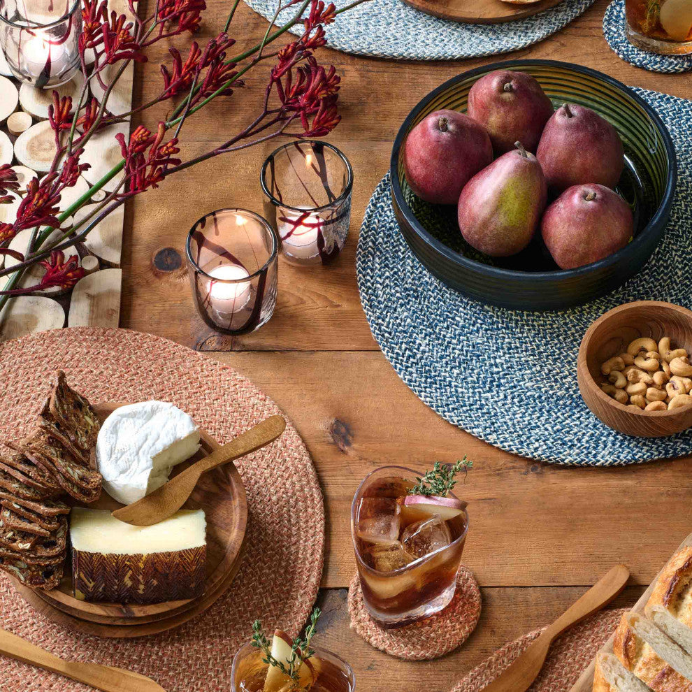 Melia Jute Table Sets, Rust Coasters