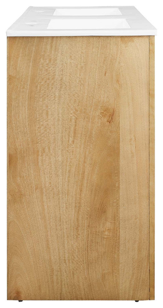 Appia 48" Double Sink Bathroom Vanity - Oak White