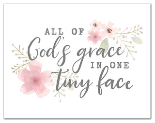 Gods Grace In One Tiny Face 14x11 Canvas Wall Art