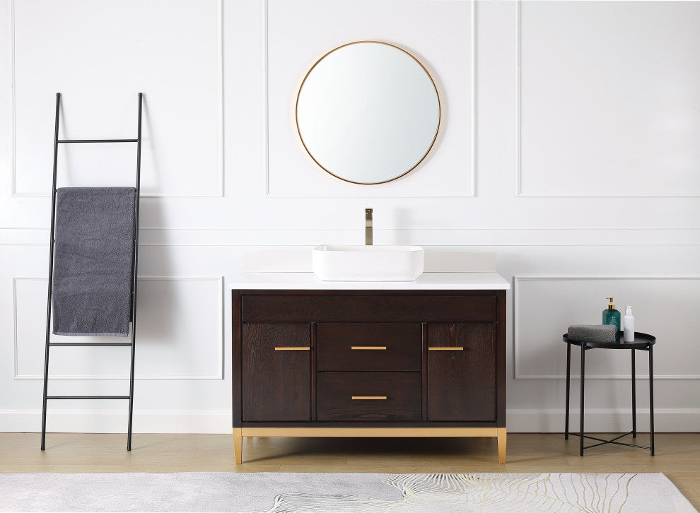48" Tennant Brand Modern Style Beatrice Vessel Sink Bathroom Vanity