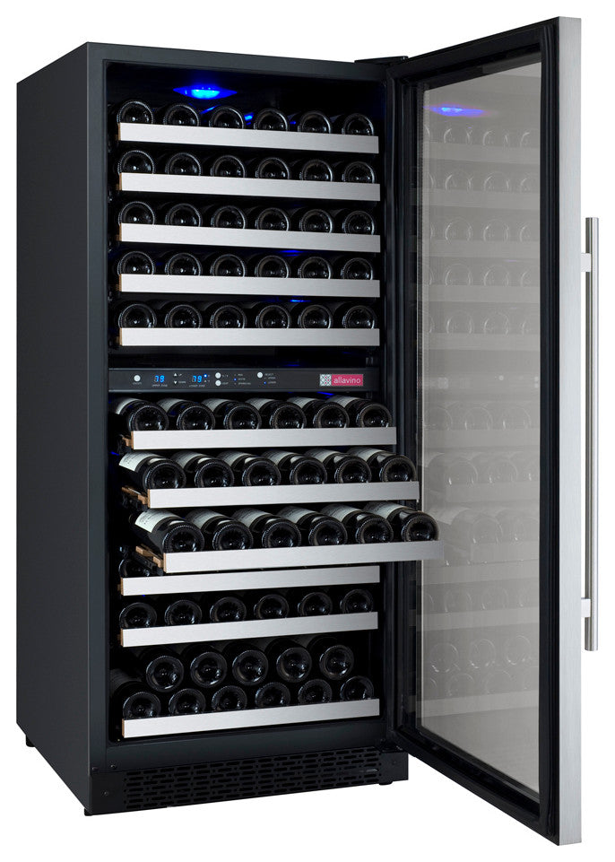 Wine Cooler: 24" FlexCount II Tru-Vino 121 Bottle Dual Zone Stainless Steel