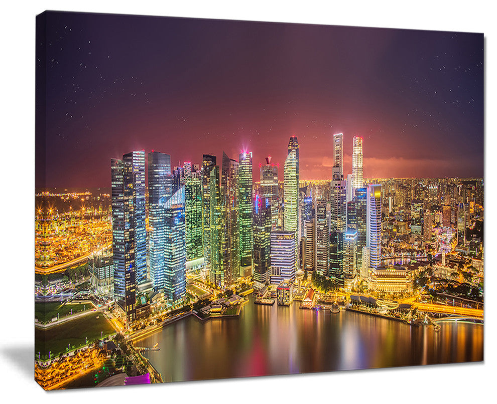 "Singapore Skyline View of Marina Bay" Canvas Print40"x30"