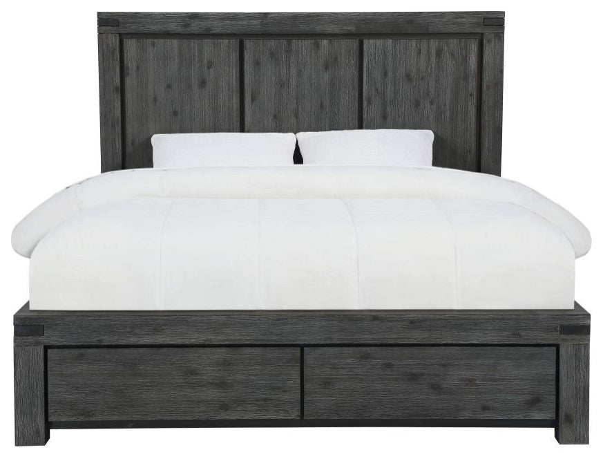 Modus Meadow 5 Piece Queen Storage Bedroom Set With 2 Nightstand, Graphite