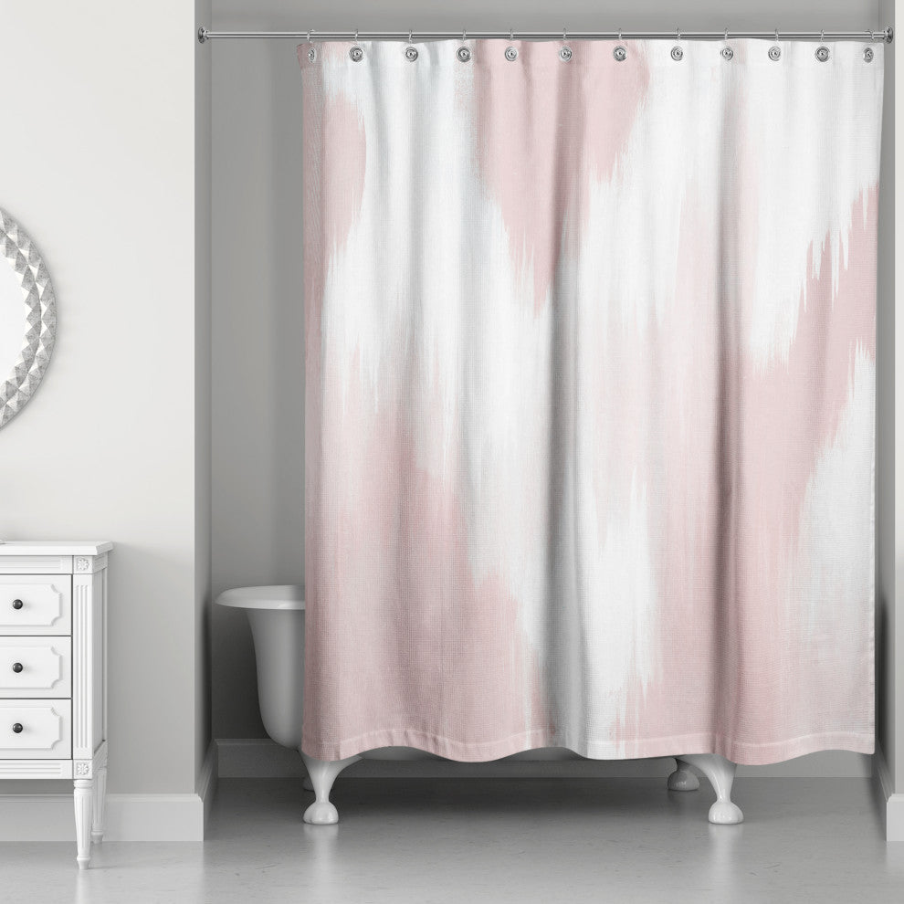 Pink Splotches 71 x 74 Shower Curtain