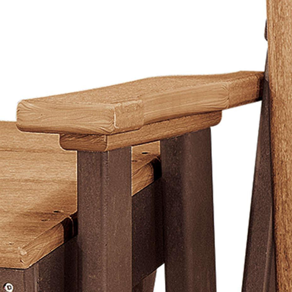 OS Home and Office Model 510CTB Fan Back Swivel Glider, Cedar and Tudor Brown