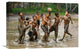 "Playing Football" Stretched Canvas Giclee by Angela Muliani Hartojo, 22x15"