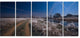"Frosty Fall Night in Moonlight" Landscape Print Wall Artwork, 5 Panels, 60"x28"