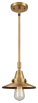 Innovations 447-1S-BB-M4 Railroad 1 Light 8" Mini Pendant, Brushed Brass