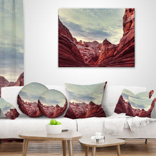 Vermillion Cliffs National Monument Park Landscape Wall Throw Pillow, 18"x18"
