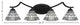 Zilo 4 Light Bath Bar, Matte Black Finish, 7" Pewter Tiffany Glass