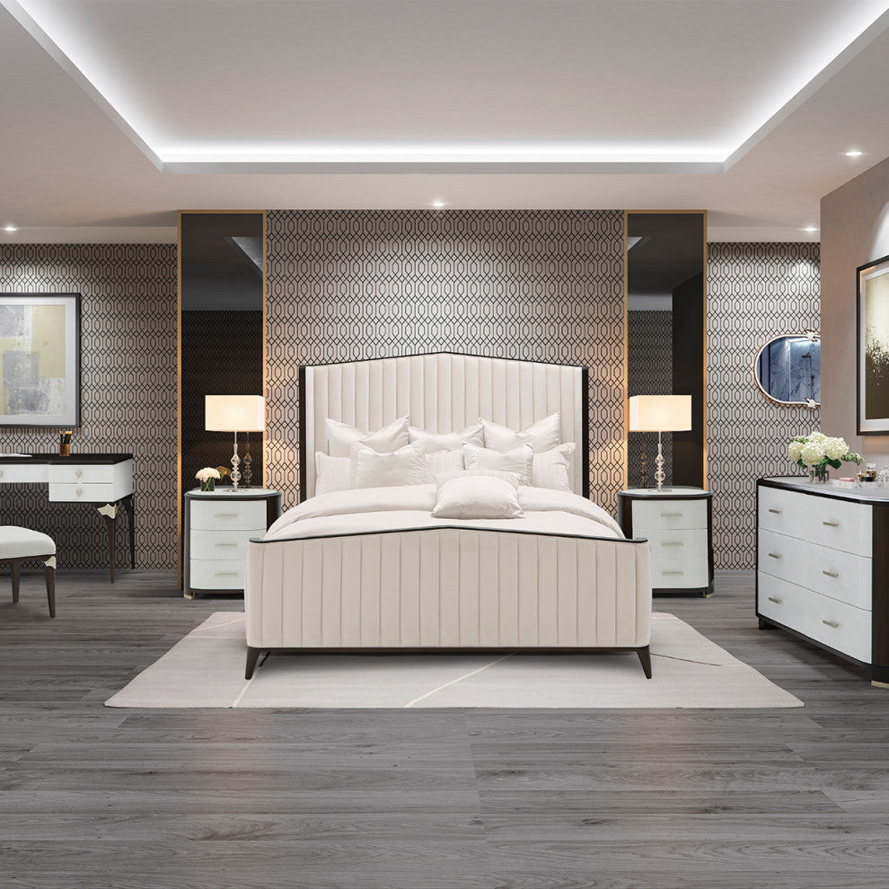 AICO Furniture Paris Chic 5 Piece Queen Bedroom Set