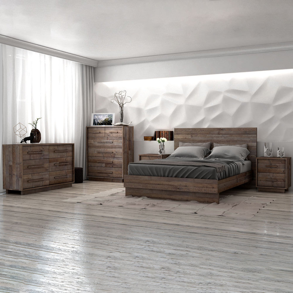 Nevada Bed, Dark Driftwood, Queen