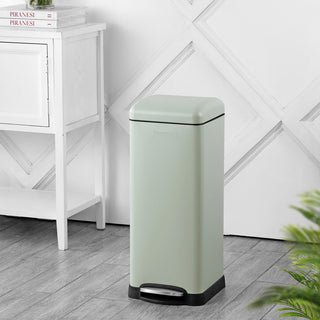 Betty Retro 8-Gallon Step-Open Trash Can, Mint Green