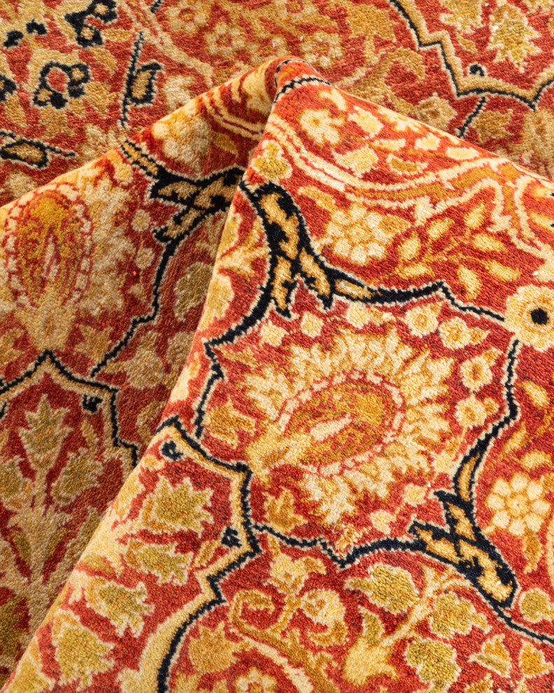 Mogul, One-of-a-Kind Hand-Knotted Area Rug Orange, 8'' 1" x 8'' 1"