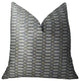 Trivoli Circle Gray and Cream Handmade Luxury Pillow, 20"x36" King
