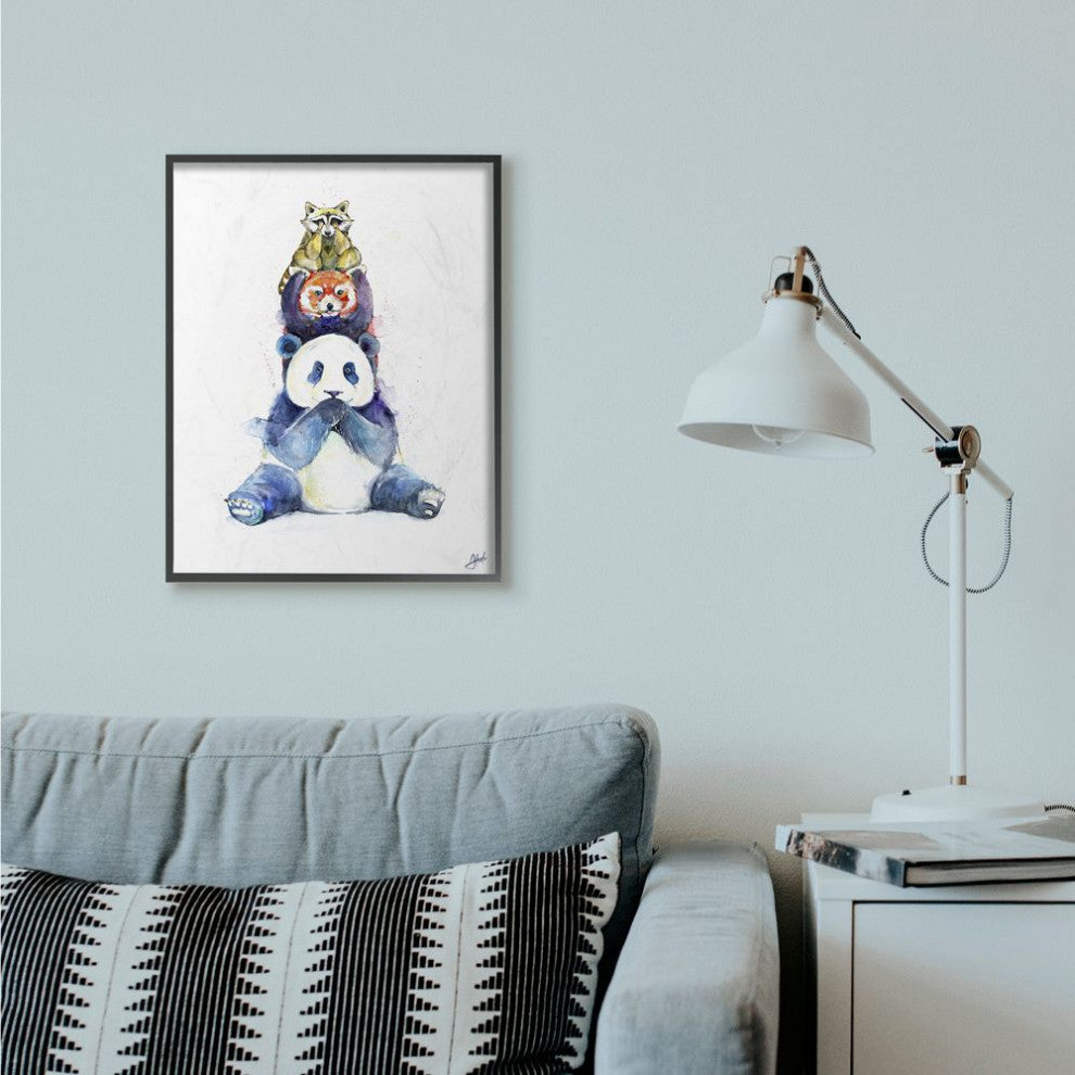 Stupell Industries See Hear Speak No Evil Cute Animal, 24 x 30
