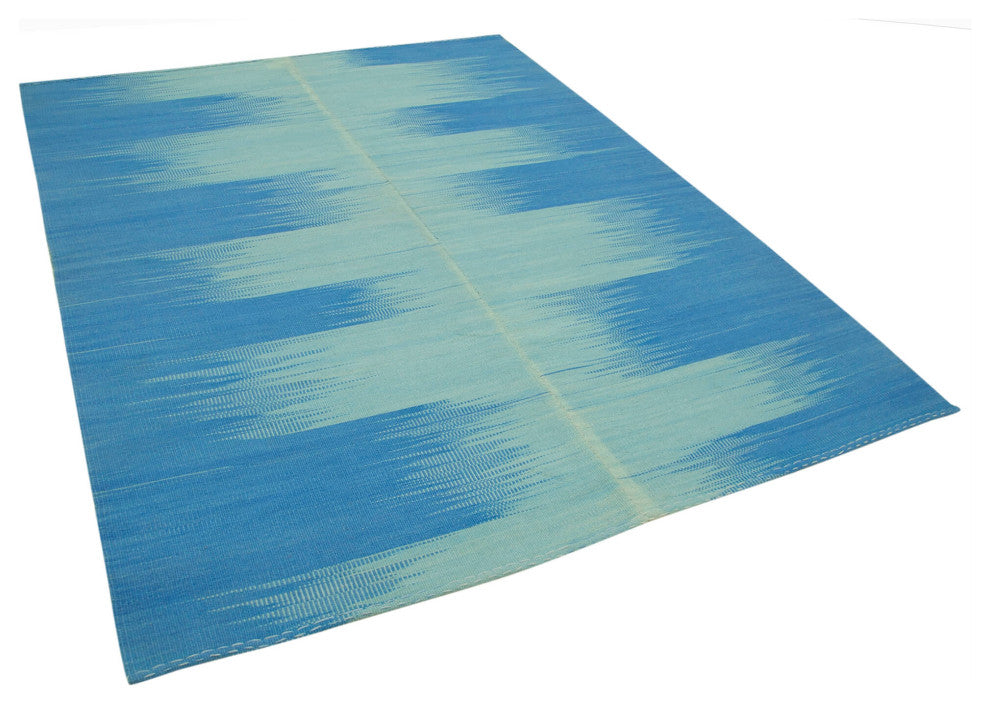 Rug N Carpet - Handmade Turkish 6' 10'' x 8' 9'' Unique Wool Kilim Rug