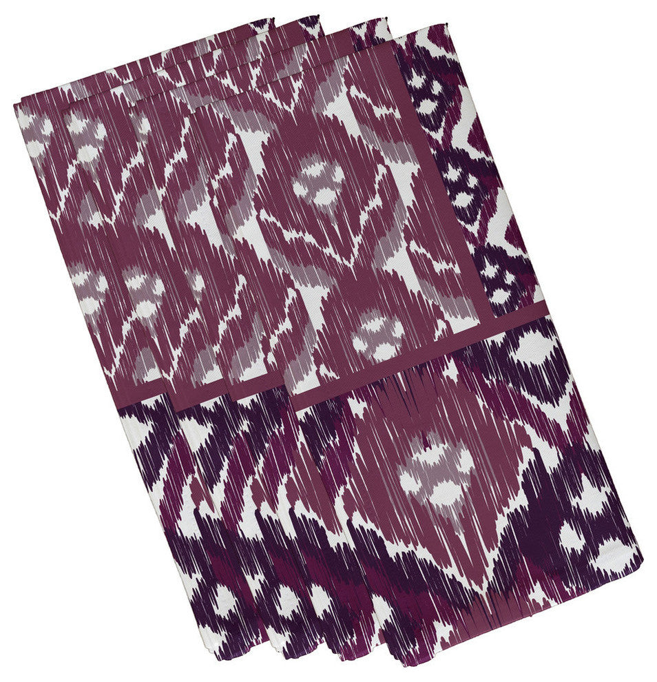 Free Spirit, Geometric Print Napkin, Purple, Set of 4