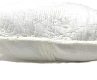 Tache 2 Piece Powder Snow 100% Cotton Solid White 18x18 Cushion Covers