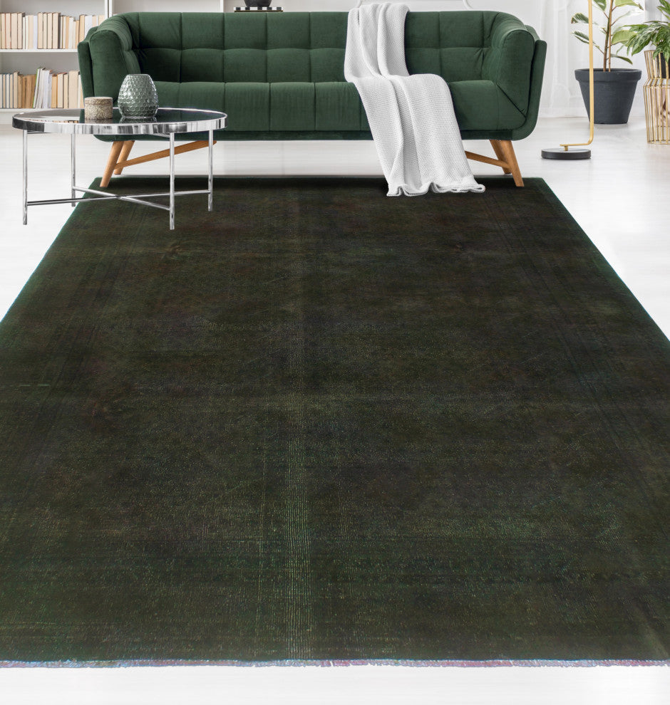 Vintage Distressed Rainbow-dyed Maraye Brown Rug