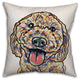 Watercolor Doodle Throw Pillow
