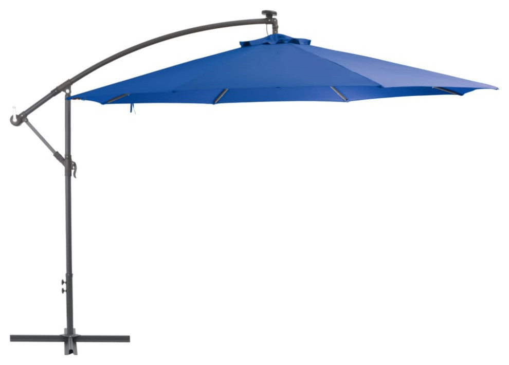 Vidaxl Cantilever Umbrella With Aluminum Pole 137.8" Blue