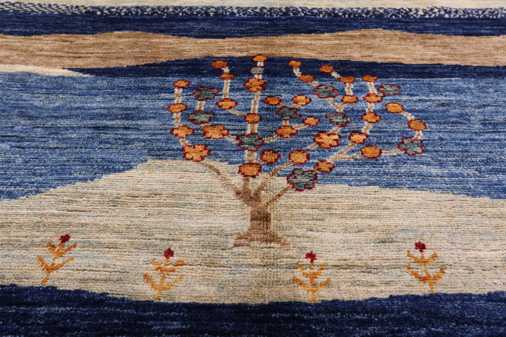 9' 1" X 12' 0" Hand Knotted Tribal Persian Gabbeh Rug Q7930