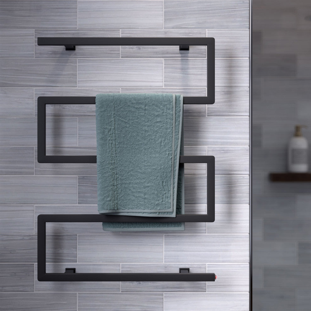 Voltaire 5-Bar Electric Towel Warmer, Matte Black