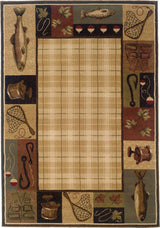 Oriental Weavers Hudson Beige/Black Southwest/Lodge Indoor Area Rug 5'3"X7'6"