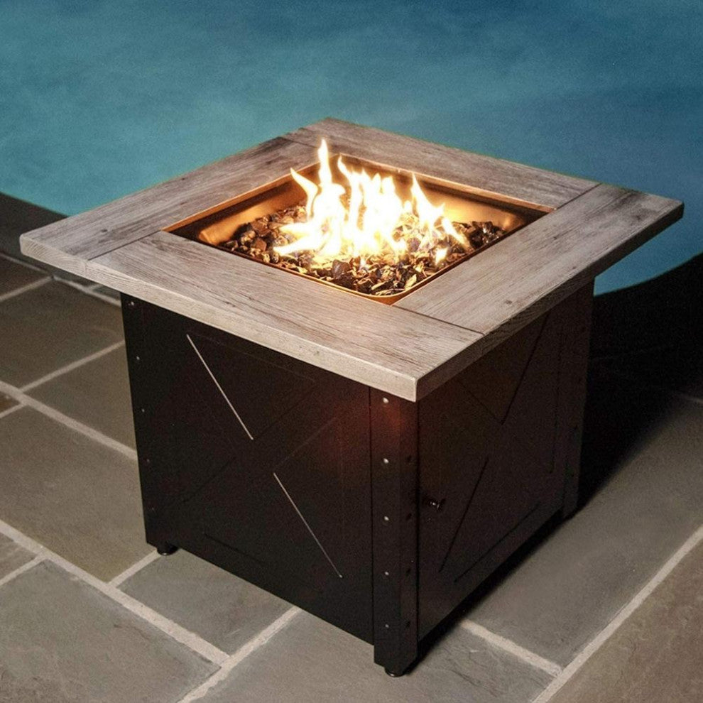 Endless Summer Mason 30" Square LP Fire Pit Table